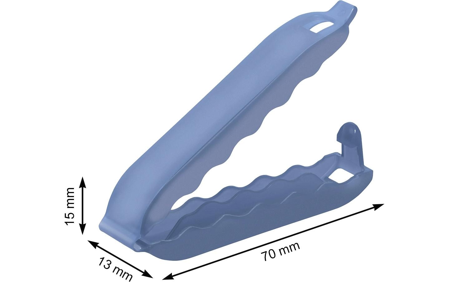 Rotho Verschlussclips-Set Onda – Grösse S 7 cm – Blau – 10 Stück – Kunststoff