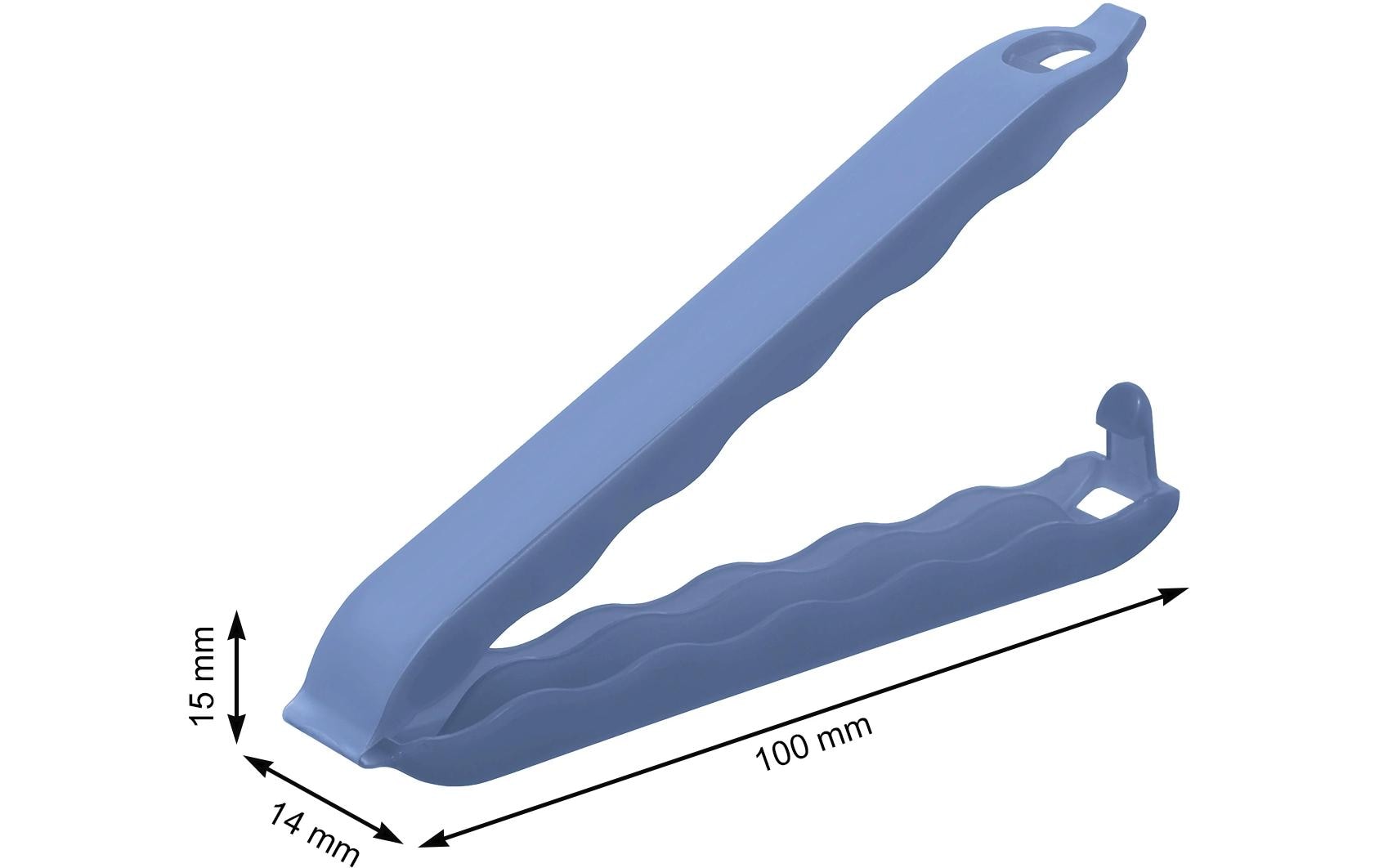 Rotho Verschlussclips-Set Onda – Grösse M 11 cm – Horizon Blau – 10 Stück – Kunststoff