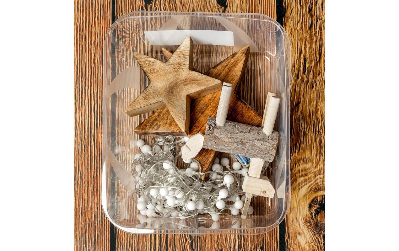 Rotho Aufbewahrungsbox – Polypropylen, Transparent, 35,1 × 17,2 × 42 cm – 3er-Pack