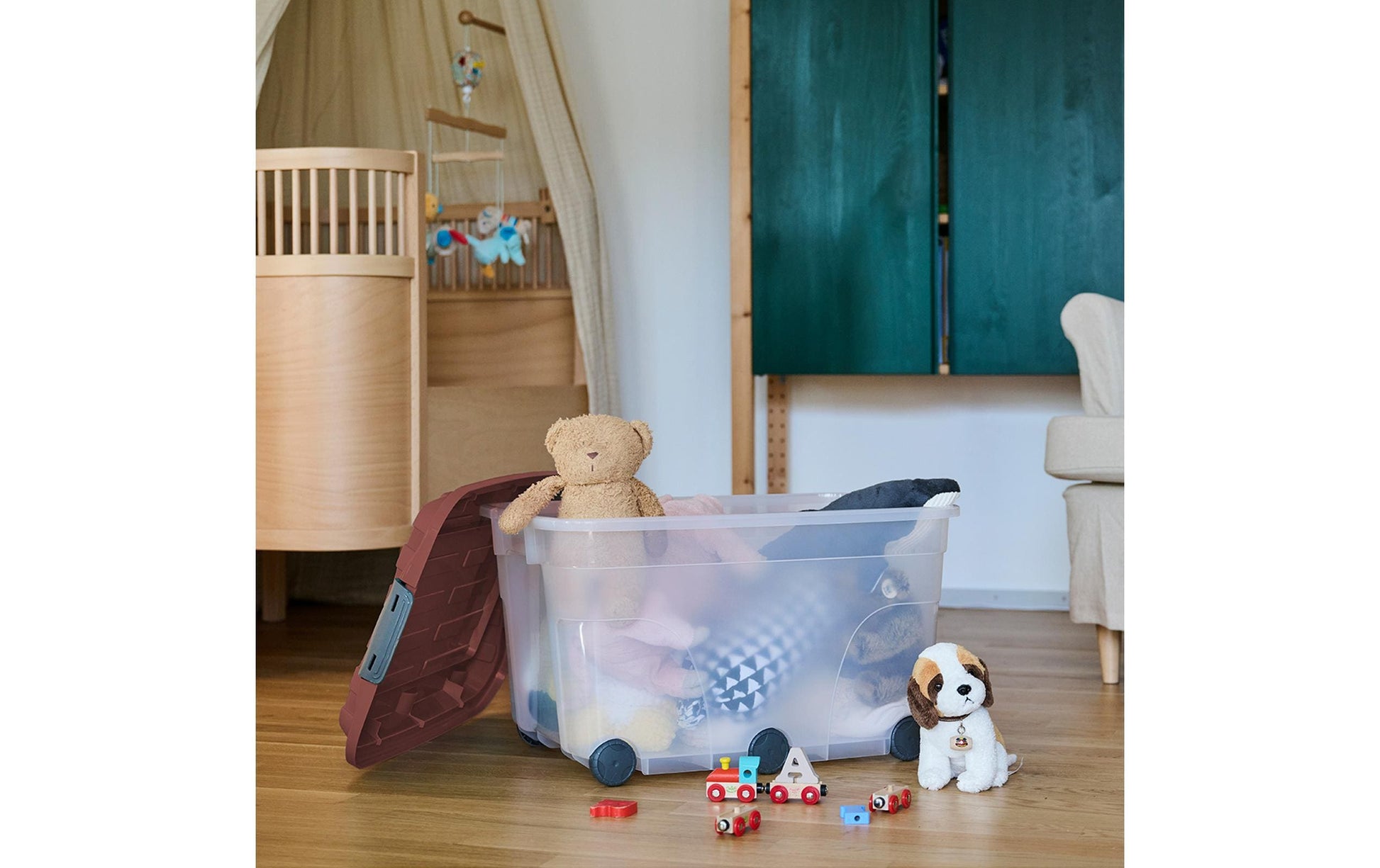 Rotho Aufbewahrungsbox – Polypropylen, Transparent, 40 × 37 × 59,5 cm – 2er-Pack