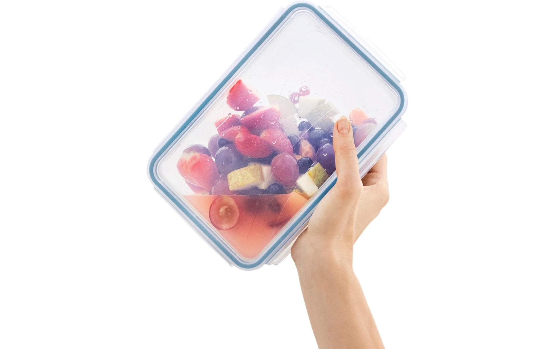 Rotho Glasbehälter Clic & Lock – 1,3 l – eckig – 24 × 7,8 × 16,5 cm – Borosilikatglas – transparent