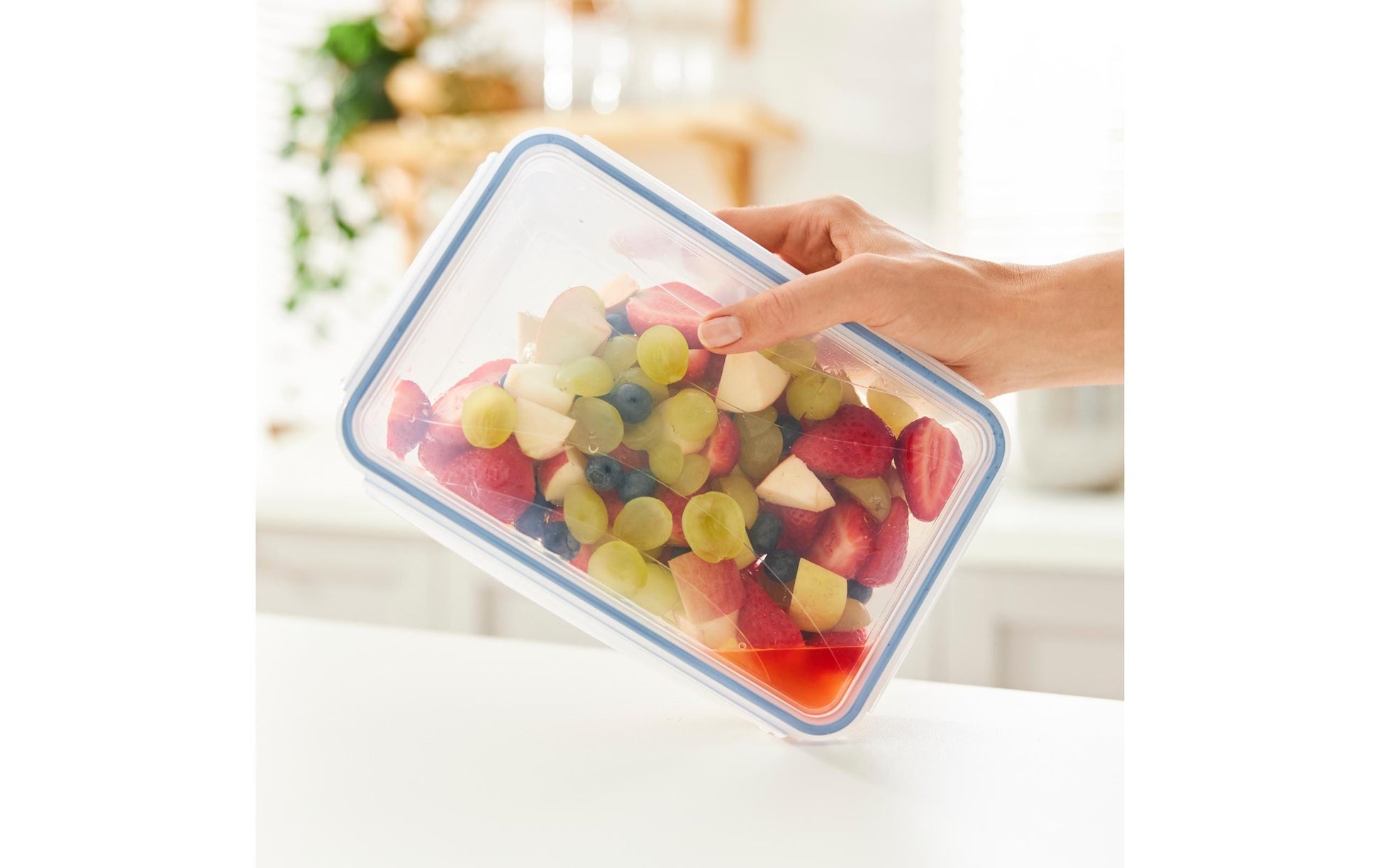 Rotho Kühlschrankdose Clic & Lock – 1 l – rechteckig – 23,9 × 5 × 16 cm – Kunststoff – transparent