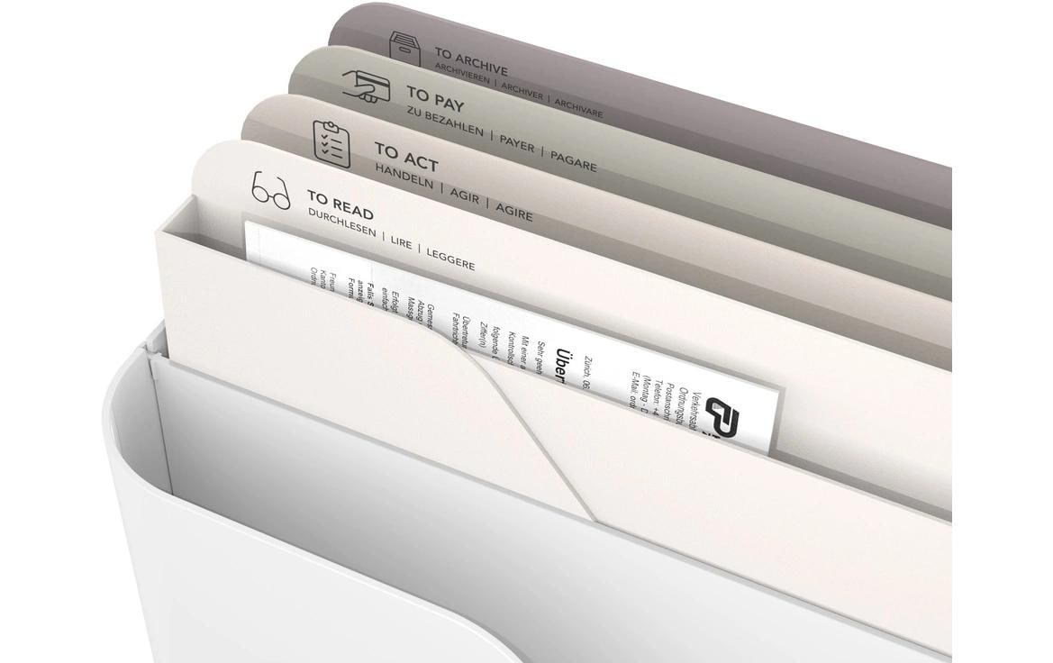 Rotho Briefkorb – Kunststoff, für A4, weiss, B 350 × H 250 × T 150 mm
