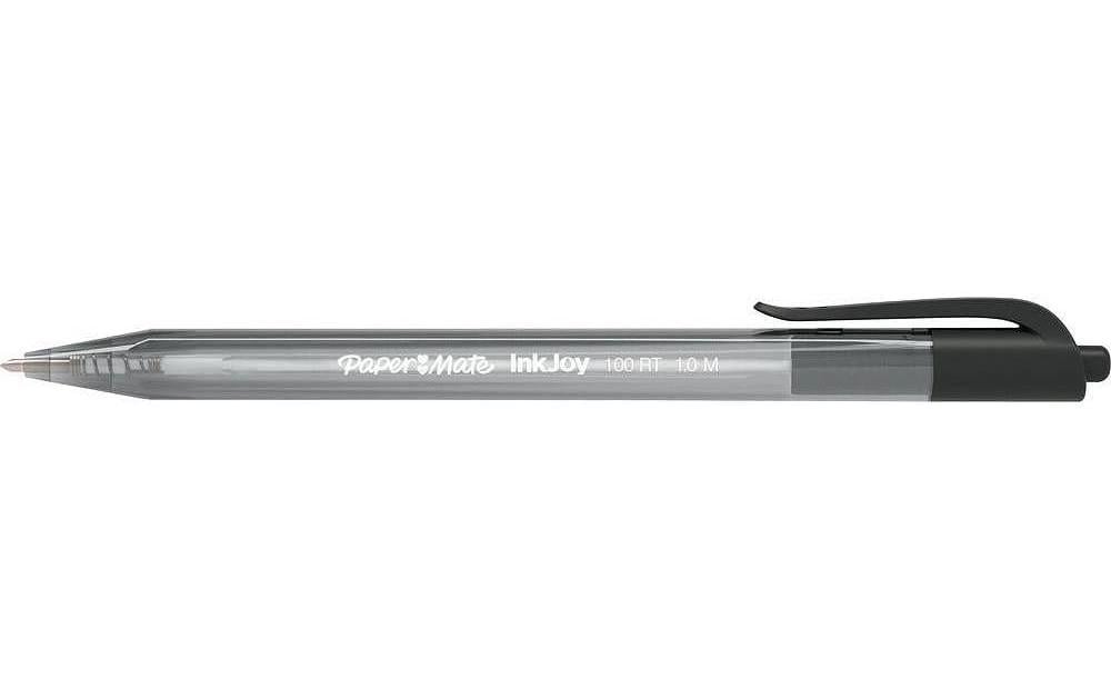 Papermate InkJoy 100 RT Kugelschreiber – 20er Pack, Schwarz, Spitze 1,0 mm, Druck