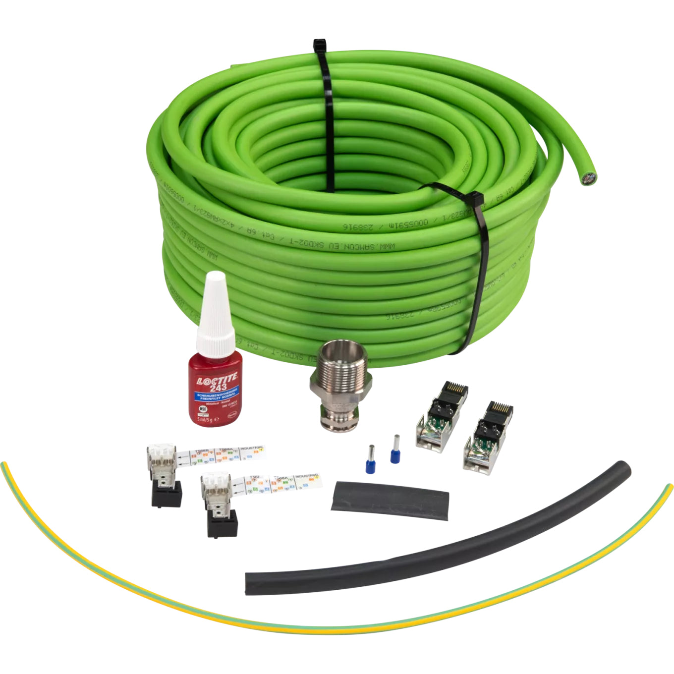 Axis SKD02-T Patchkabel – Cat6a, 95 m, Grün, RJ-45