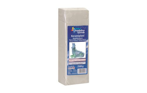 GLOREX Modellierton, Keramik, lufttrocknend, Weiss, 1 kg, 1 Stk., 68070201
