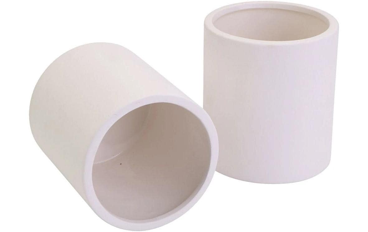 Creativ Company Keramiktöpfe, Keramik, Weiss, Ø 9 × 10 cm, 12 Stk.