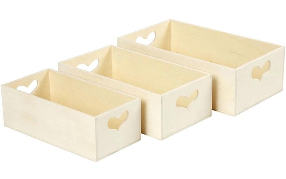Creativ Company Aufbewahrungsbox (ohne Deckel) – Holz – Braun
