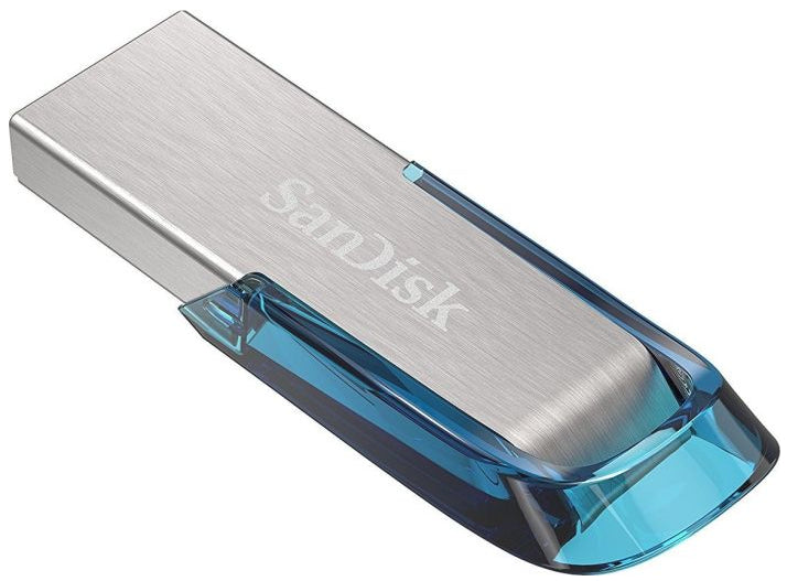 SanDisk Ultra Flair USB-Stick – 128 GB, USB 3.0, Tropical Blue
