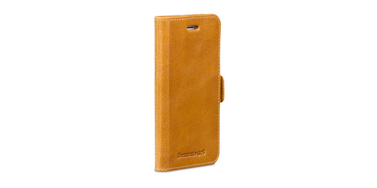 dbramante1928 Copenhagen Wallethülle – für Apple iPhone 8/7/6 Plus, mit Ständer, 3 Kartenfächer, Leder, Beige