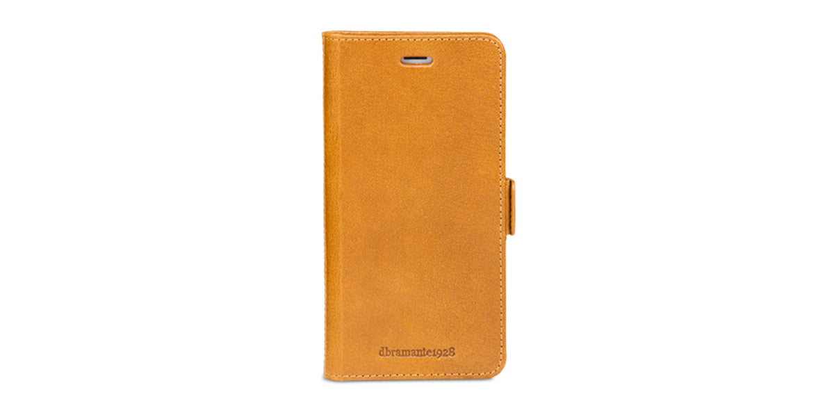 dbramante1928 Copenhagen Wallethülle – für Apple iPhone 8/7/6 Plus, mit Ständer, 3 Kartenfächer, Leder, Beige