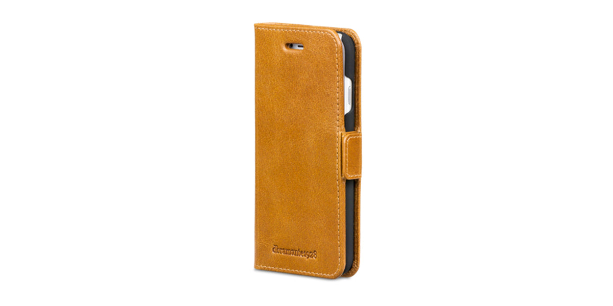dbramante1928 Copenhagen Wallethülle – für Apple iPhone 8/7/6 Plus, mit Ständer, 3 Kartenfächer, Leder, Beige