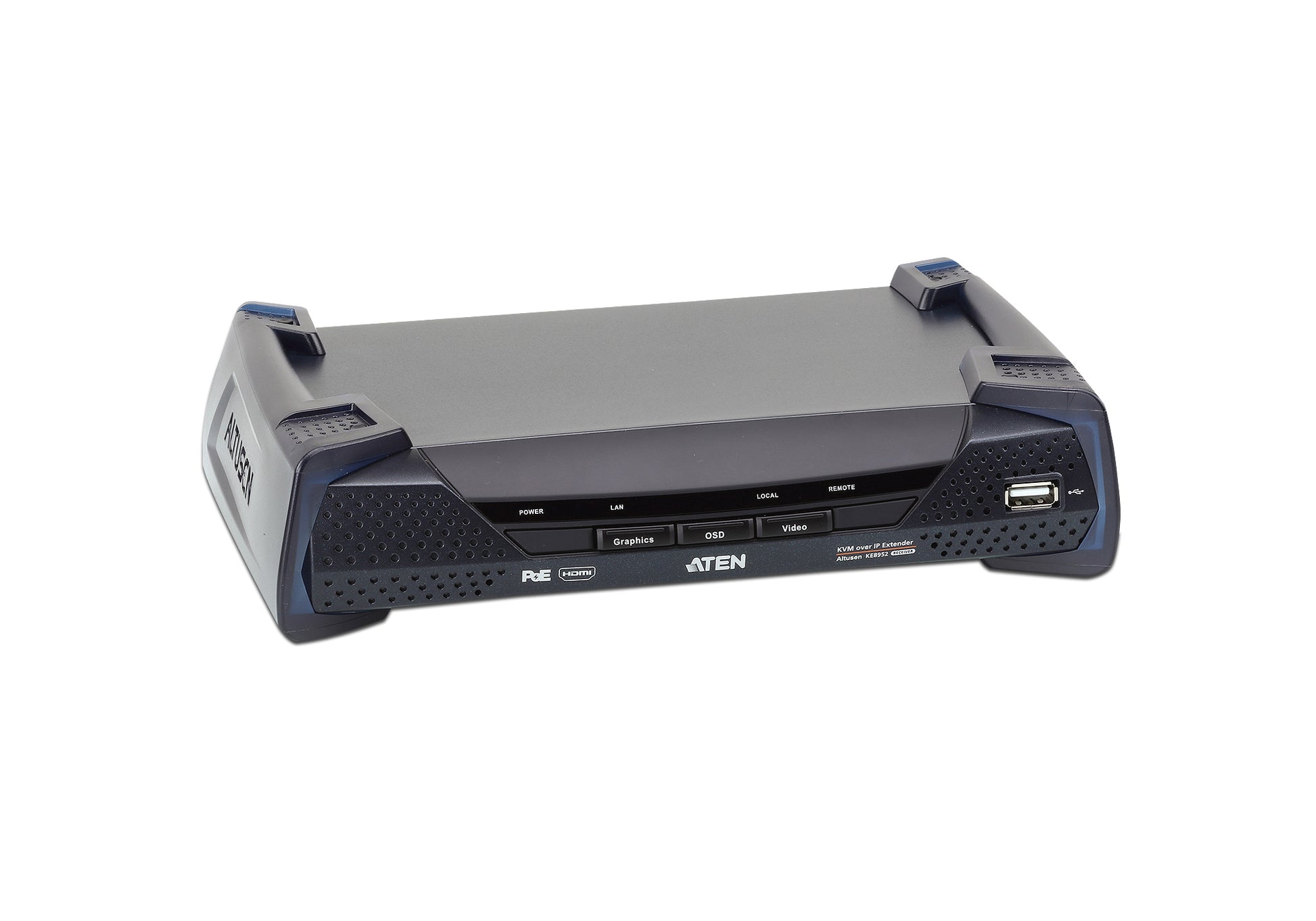 ATEN KE8952R – KVM über IP Empfänger, IP/Glasfaser (SFP), 1× HDMI, USB, 4K@30 Hz, 4:4:4, PoE, HDCP1.4