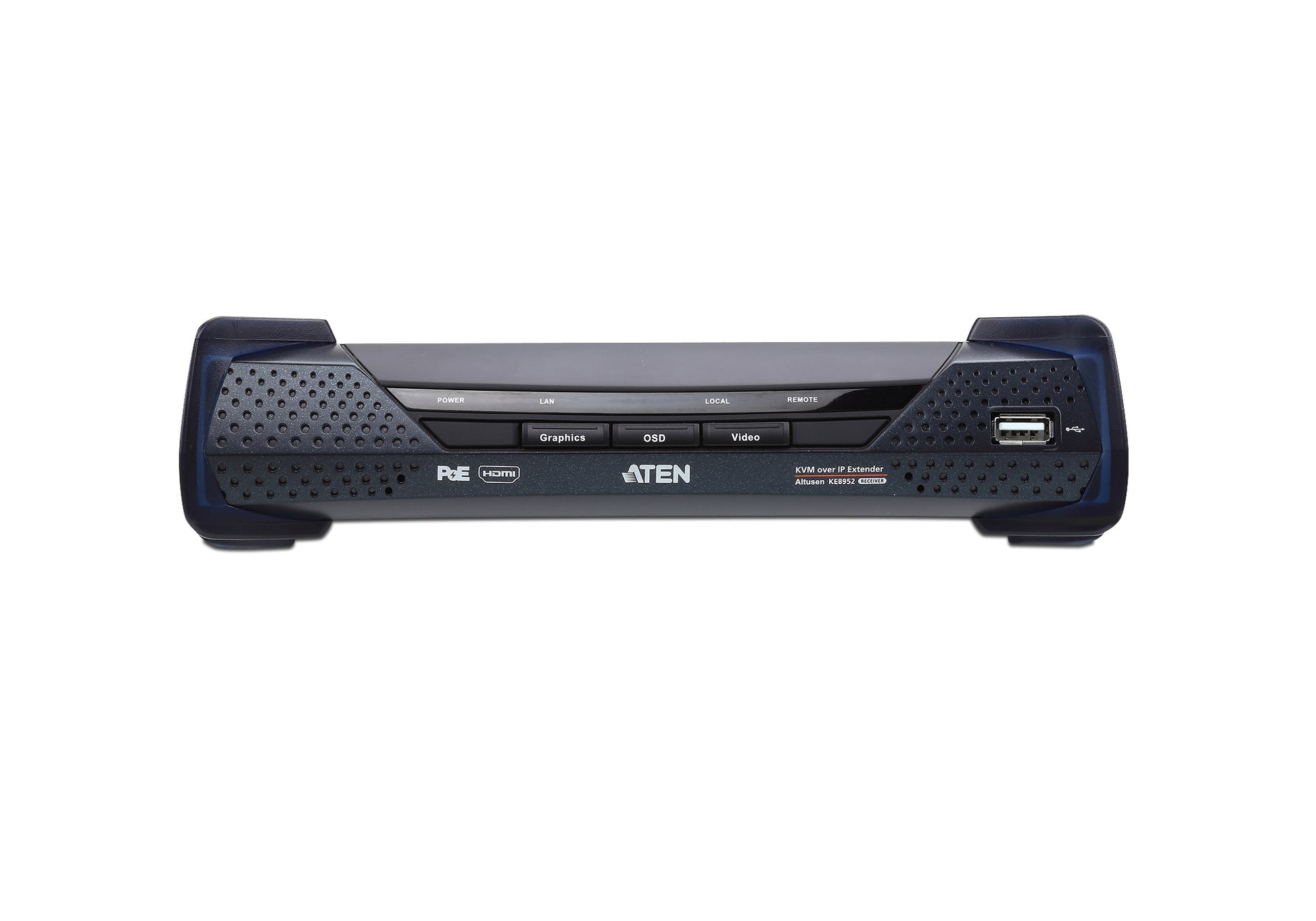 ATEN KE8952R – KVM über IP Empfänger, IP/Glasfaser (SFP), 1× HDMI, USB, 4K@30 Hz, 4:4:4, PoE, HDCP1.4