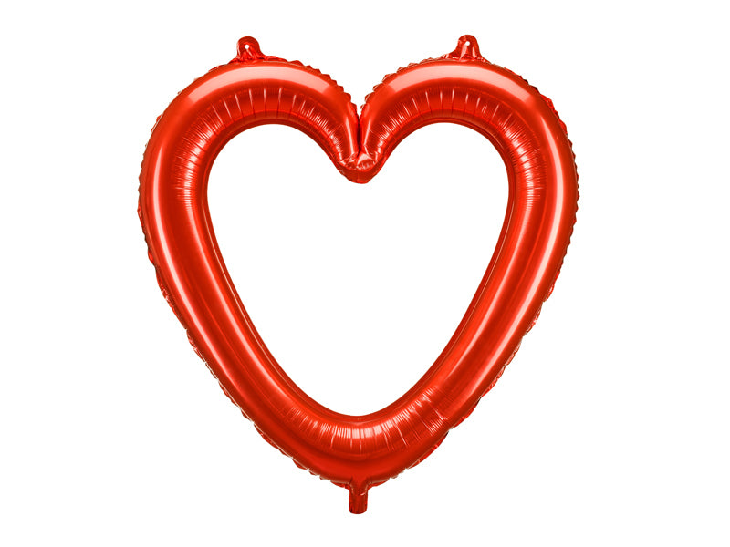 PartyDeco Folienballon Herz – Rot – 63,5 × 72 cm – Folie – 1 Stk