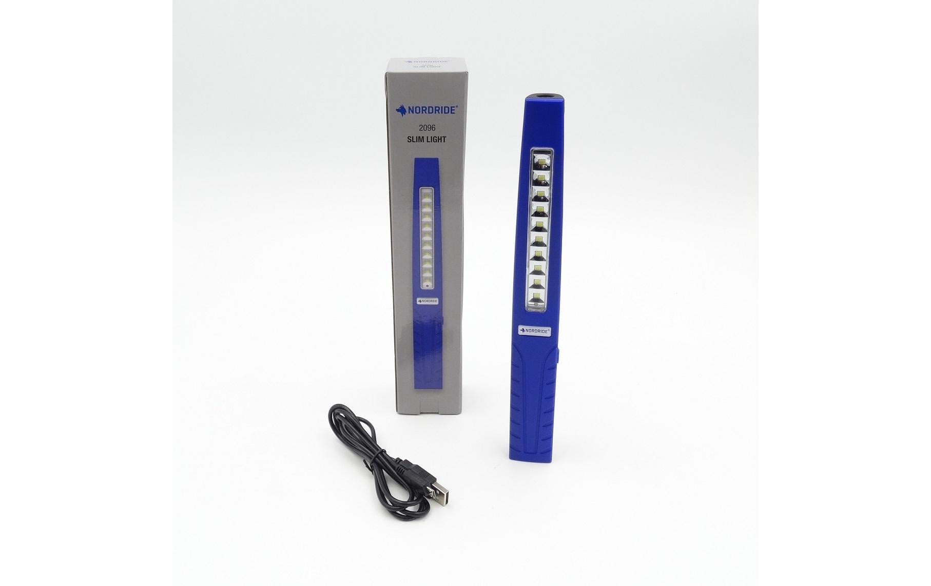 NORDRIDE Arbeitsleuchte 2096 Slim – 400 lm, Akku, IP42, dimmbar – Blau