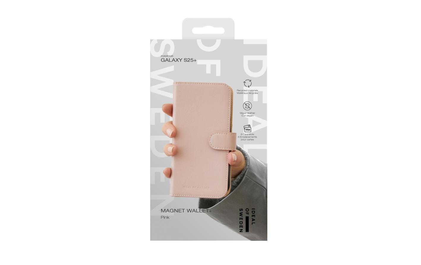 iDeal of Sweden Booklet-Hülle – für Samsung Galaxy S25+ – rosa – Kunstleder – mit Kartenfach, Magnetverschluss