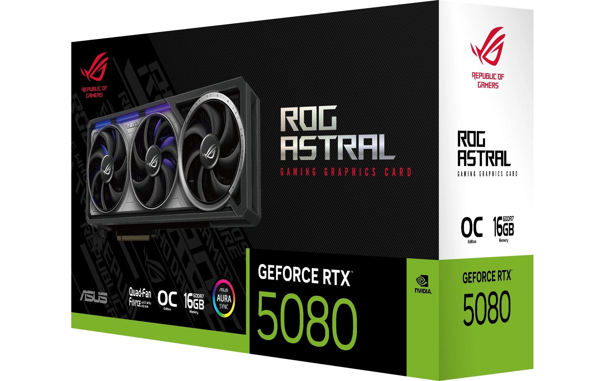 ASUS ROG-ASTRAL-RTX5080-O16G-GAMING – PCIe Grafikkarte – 3×DisplayPort, 1×HDMI, PCIe 5.0, 1×16‑pin