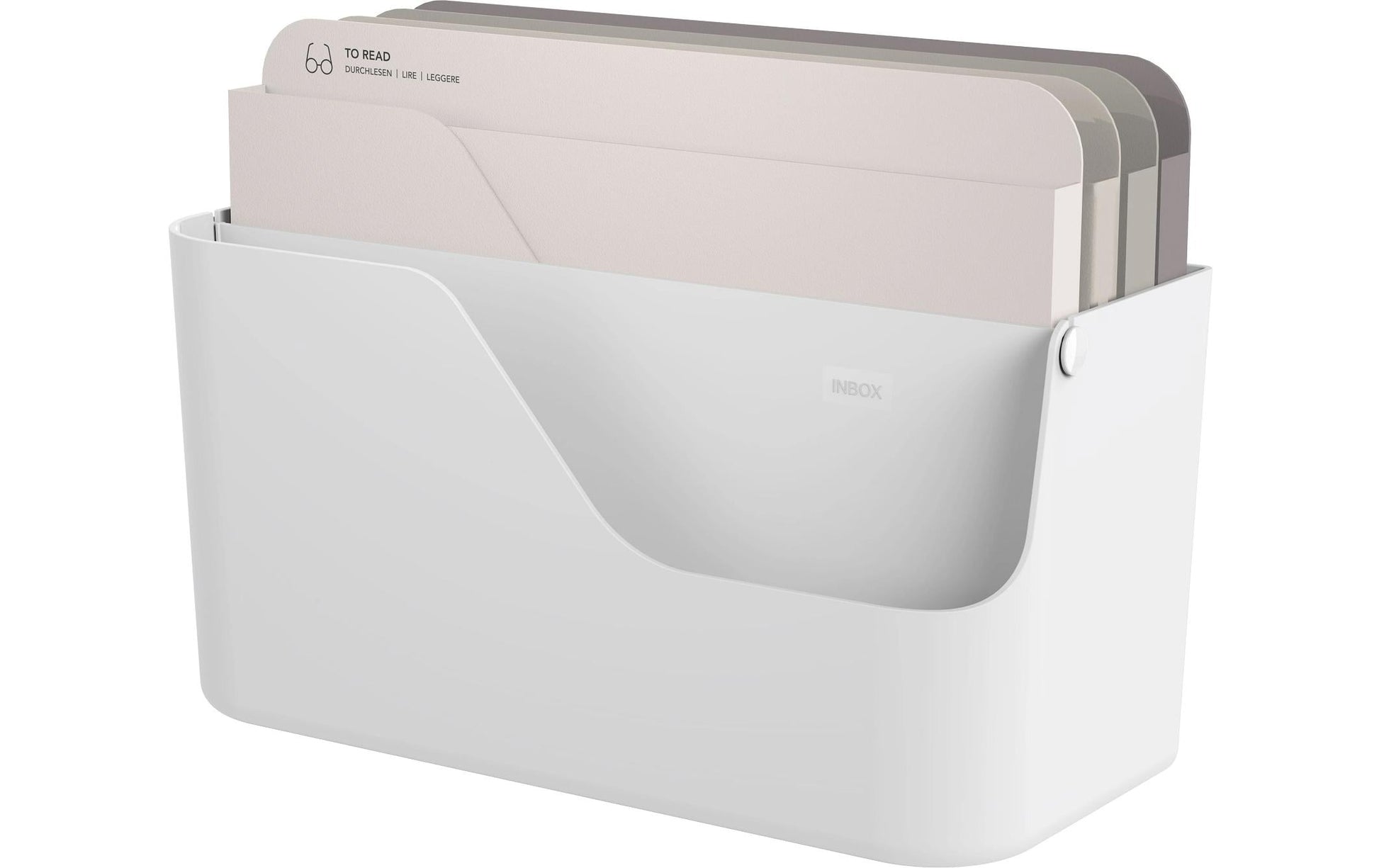 Rotho Briefkorb – Kunststoff, für A4, weiss, B 350 × H 250 × T 150 mm
