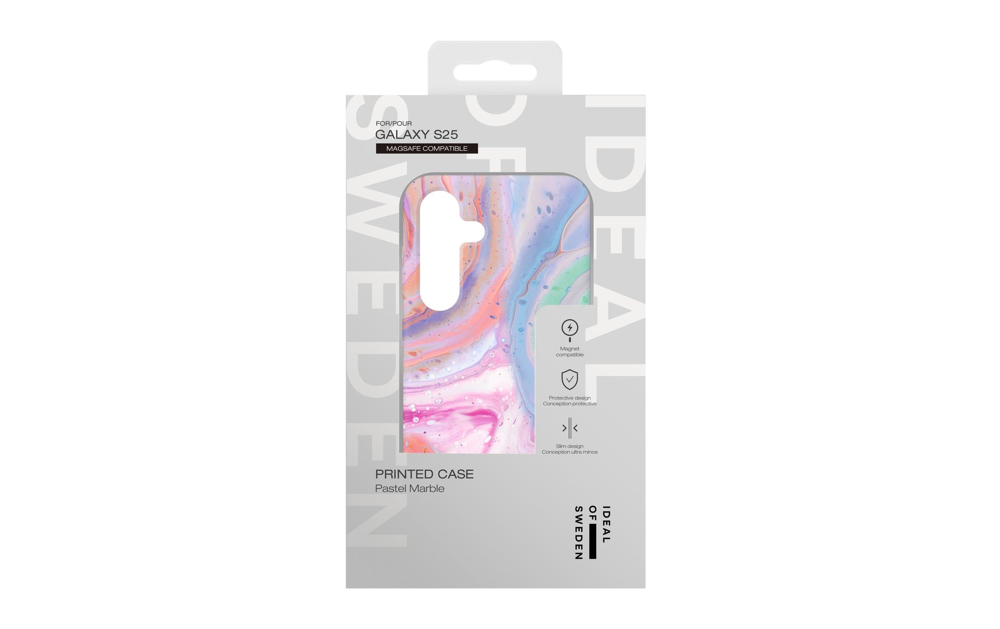 iDeal of Sweden Backcover – für Samsung Galaxy S25 – Pastel Marble – TPU, MagSafe-kompatibel