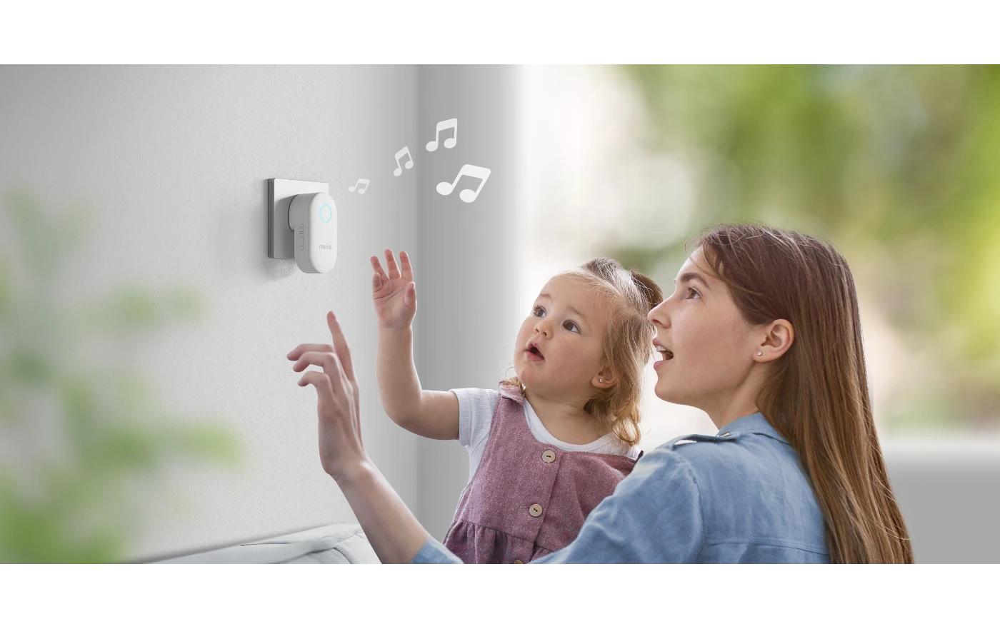 Reolink REO-CHIME-W – Funkgong/Empfänger, WLAN, 10 Melodien – Weiss
