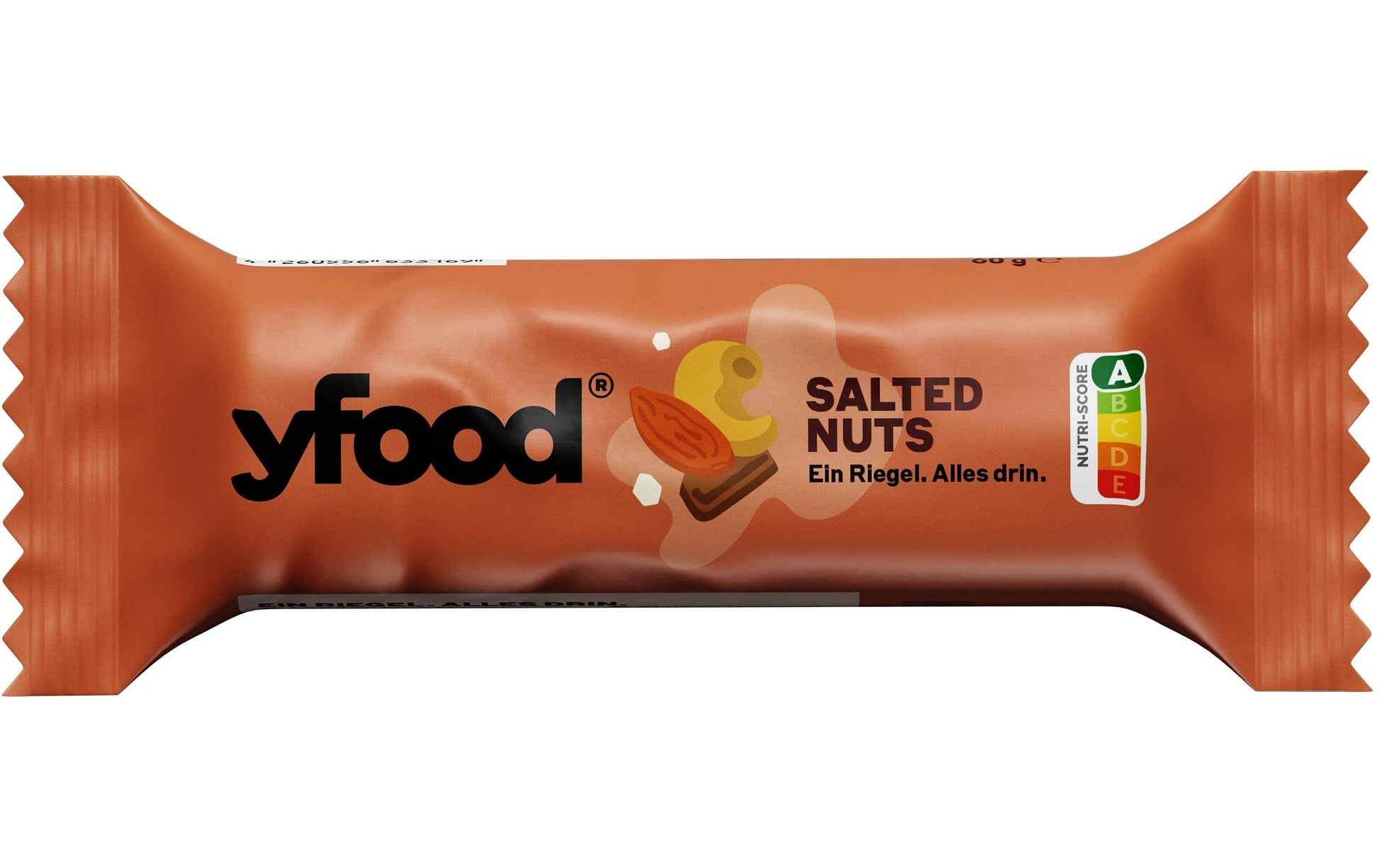 YFood Protein-Riegel – Gesalzene Haselnuss & Schokolade – 12 × 60 g