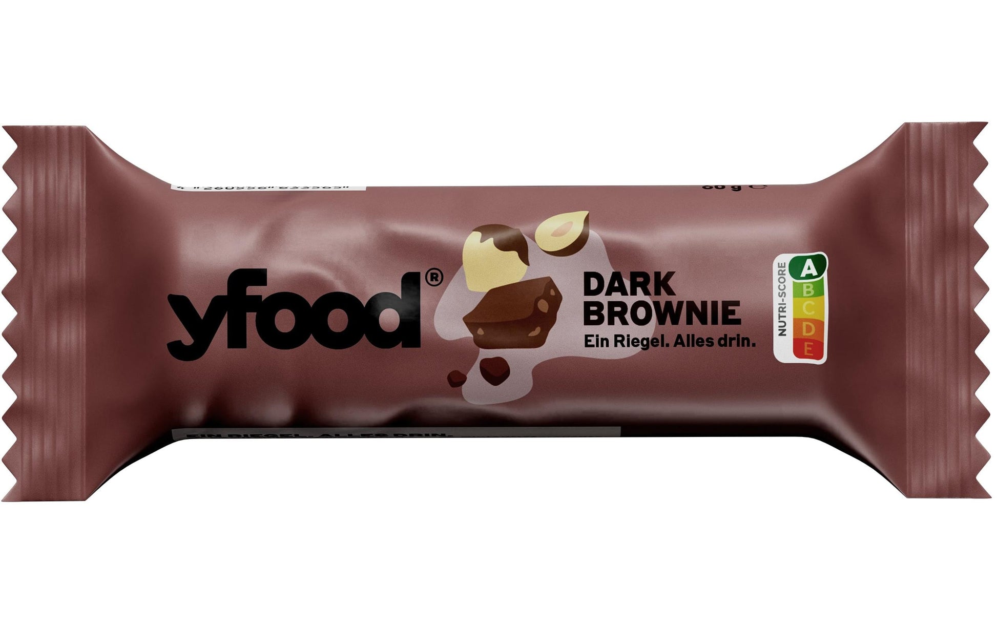 YFood High-Protein-Riegel – Brownie – 12 × 60 g