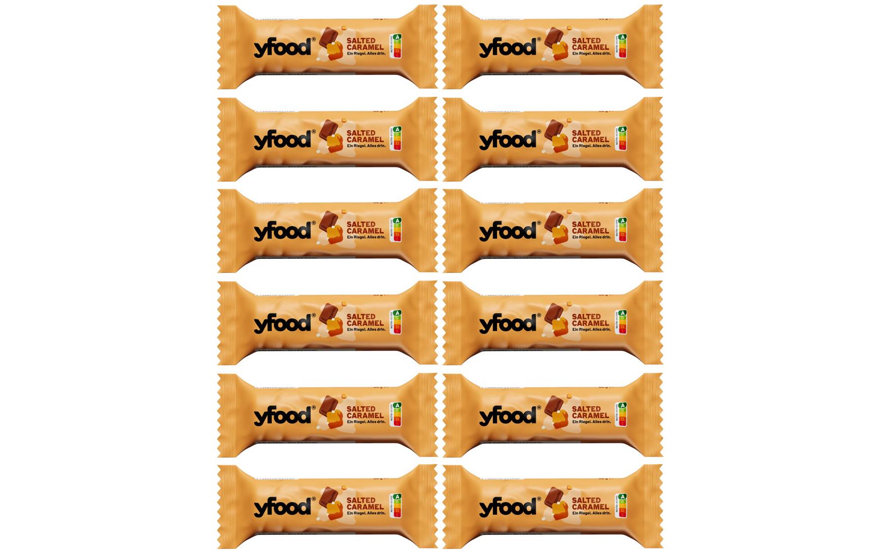 YFood Protein-Riegel – Salted Caramel – 12 × 60 g