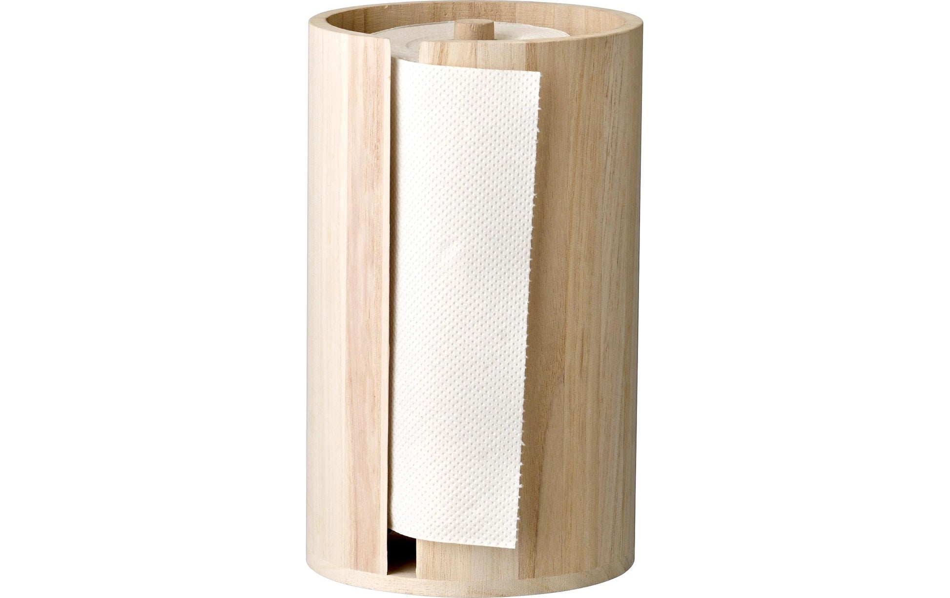 Bloomingville Küchenrollenhalter Paulownia (Holz), Ø 14,5 × 25,5 cm, natur