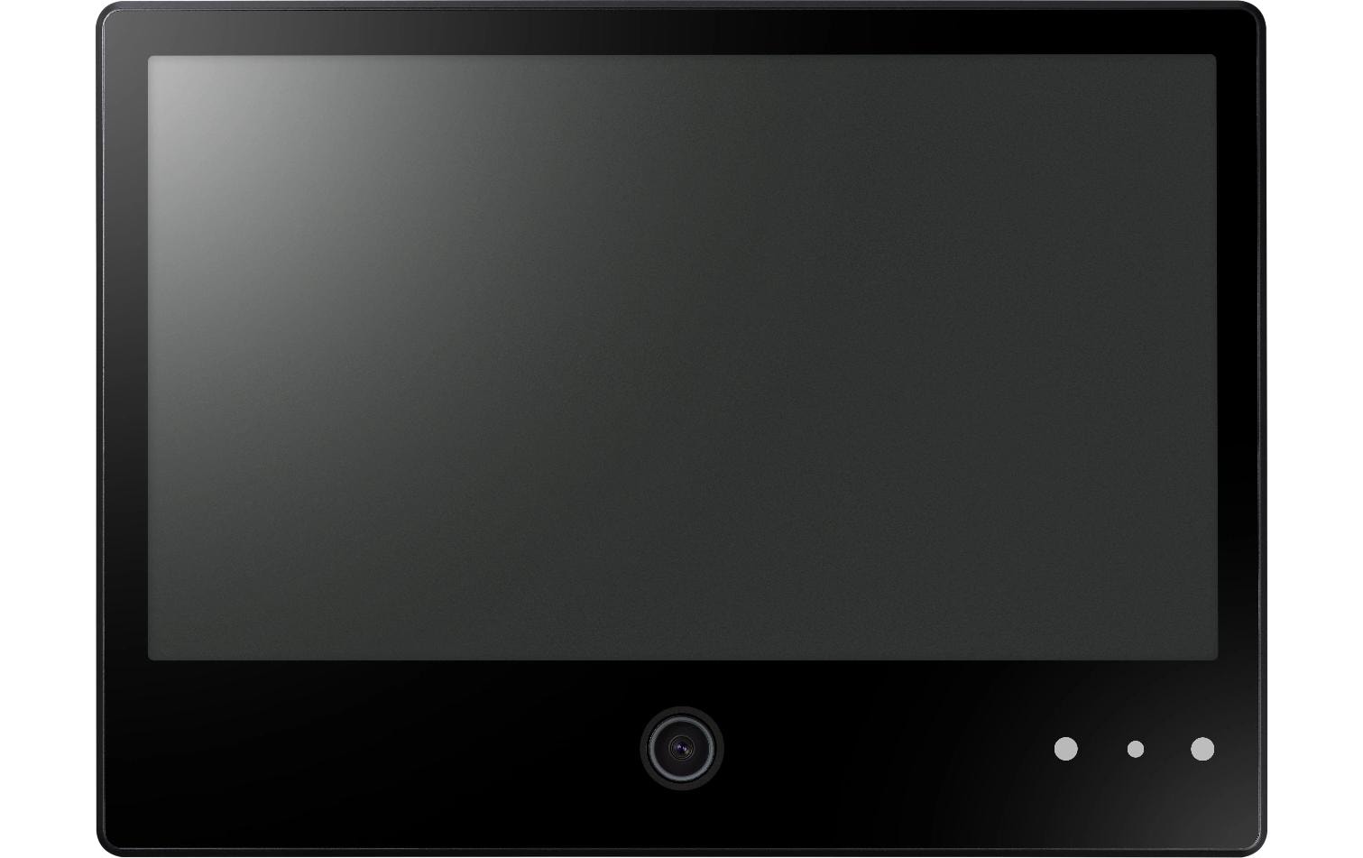 Hanwha Vision SMT-1031PV – Monitor, 10,1", 1024 × 600, IPS, 60 Hz, 500 cd/m², Webcam, VESA 75 × 75, Schwarz