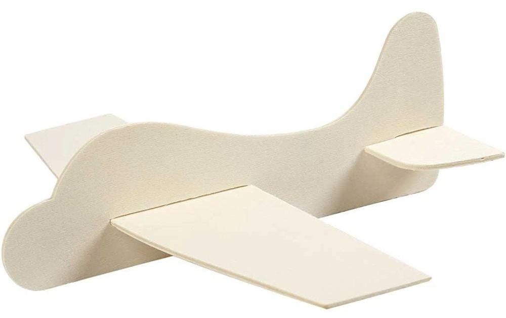 Creativ Company Holzrohling, Holz, Flugzeug, 21,5 × 25,5 × 5 cm, 20 Stk.