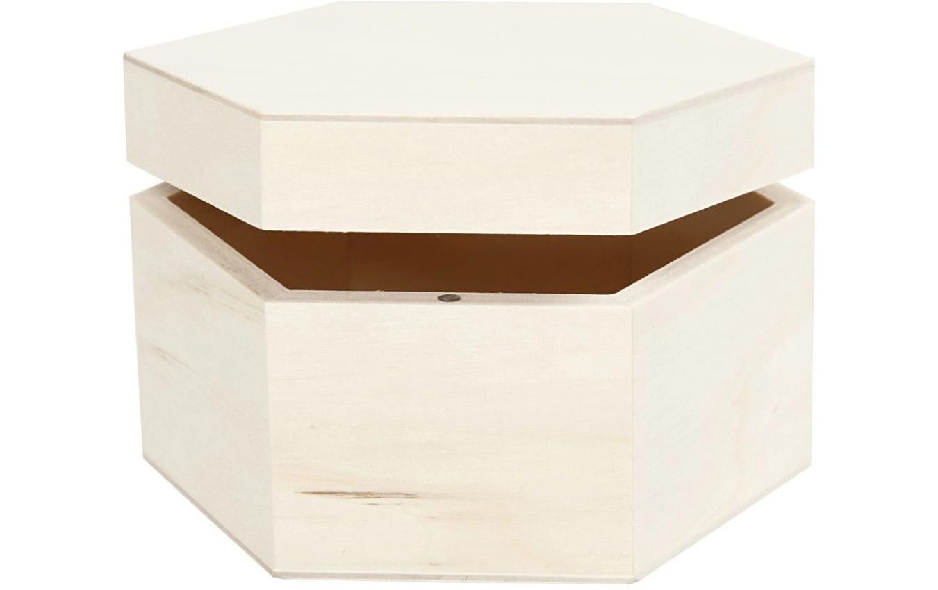 Creativ Company Aufbewahrungsbox – mit Deckel, Verriegelung – Holz – Braun – 127 × 70 × 60 mm
