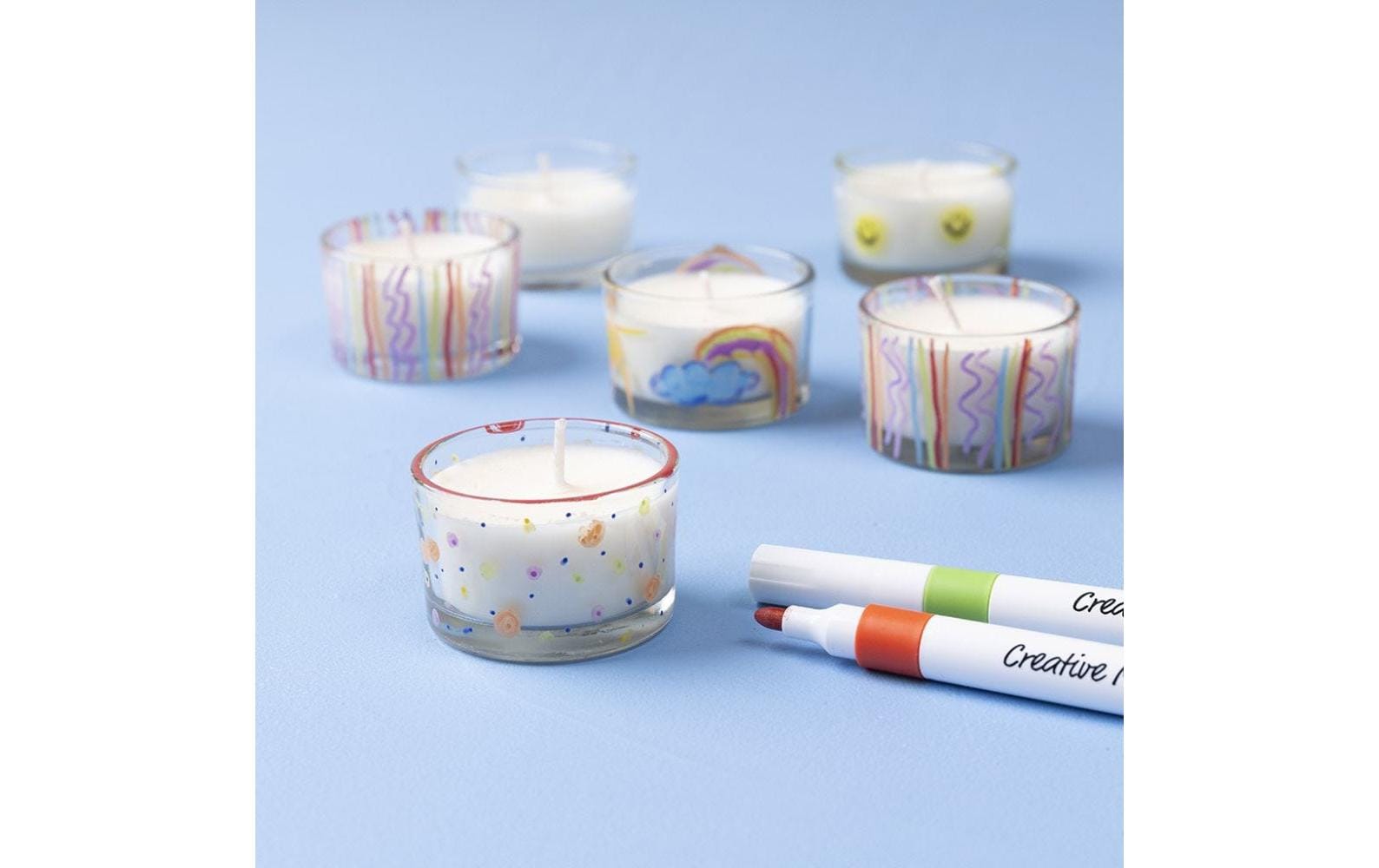 Creativ Company Kerzenglas, Glas, Transparent, 3,2 × 5 × 5 cm, 48 Stück