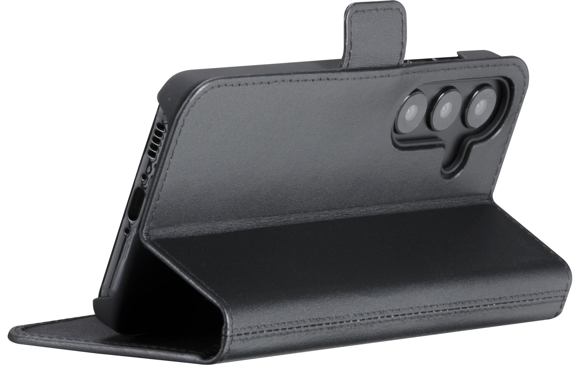 dbramante1928 Copenhagen Wallethülle – für Samsung Galaxy S25, mit Ständer, 3 Kartenfächer, Leder, schwarz