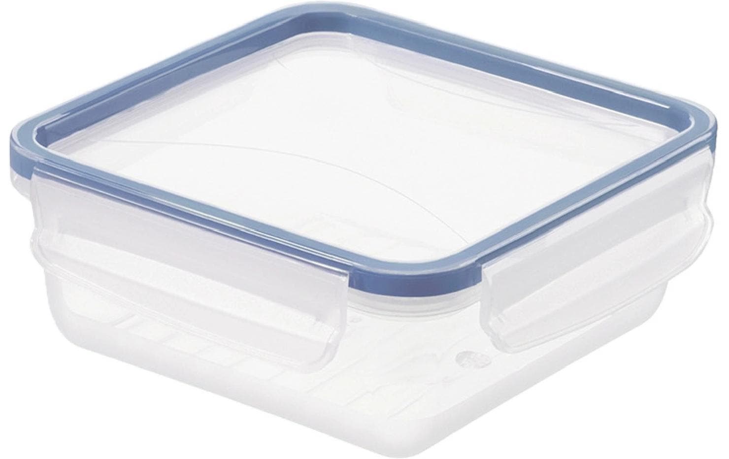 Rotho Vorratsdose 800 ml, 16 × 16 × 6 cm, Kunststoff, transparent/blau