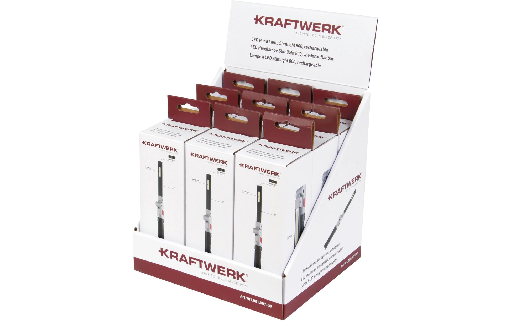 KRAFTWERK Taschenlampe Slimlight 800 – 800 lm, dimmbar, Akku