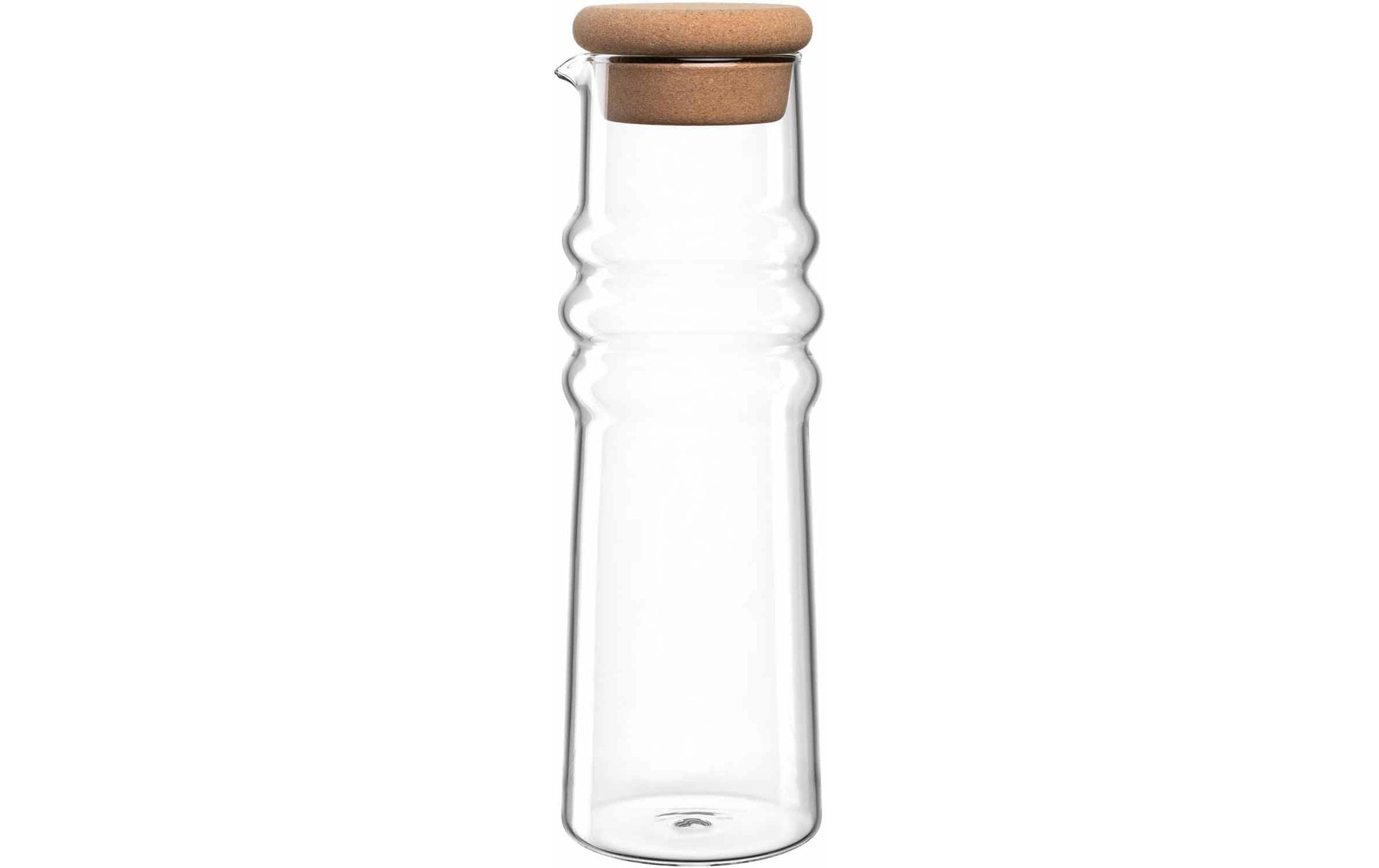 LEONARDO Sole Karaffe – 0,9 l, Borosilikatglas, Transparent, Korkstopfen, spülmaschinenfest