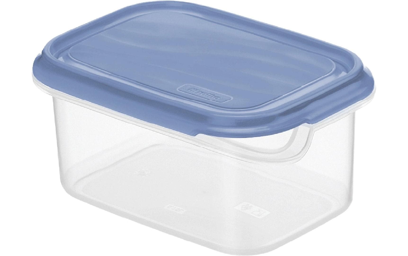 Rotho Vorratsdose 750 ml, 12 × 16 × 7,5 cm, Kunststoff, transparent/blau