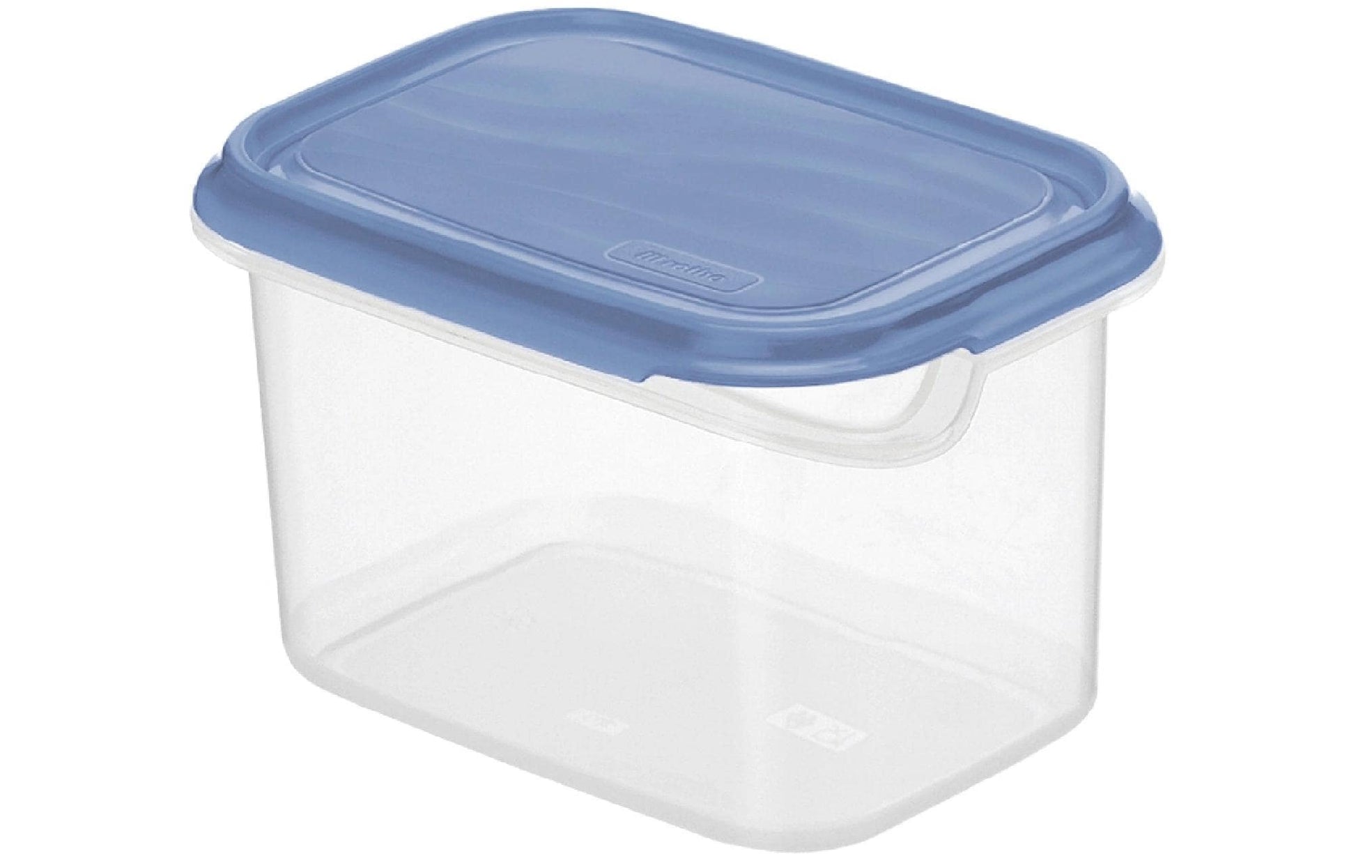 Rotho RONDO – Vorratsdose 1 l, 12 × 16 × 9,7 cm, Kunststoff, transparent/blau