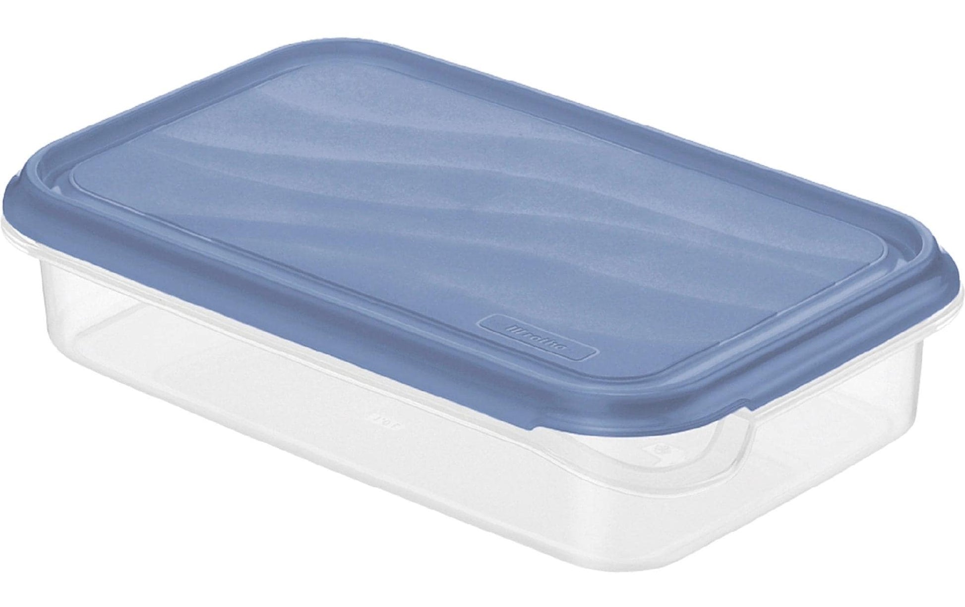 Rotho Vorratsdose 1,1 l, 16 × 24 × 5,3 cm, Kunststoff, transparent/blau