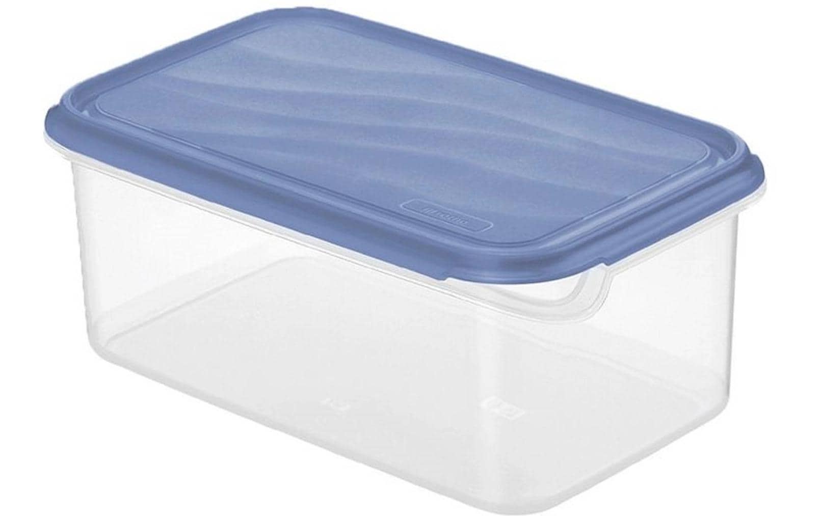 Rotho Vorratsdose 2 l, 16 × 24 × 9,7 cm, Kunststoff, transparent/blau