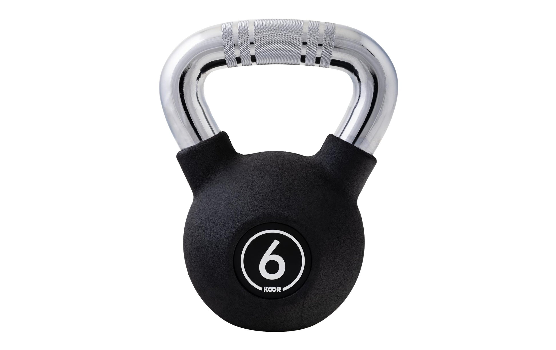 KOOR Kettlebell F02630 – 6 kg, 13 × 13 × 20,5 cm – Vinyl, schwarz