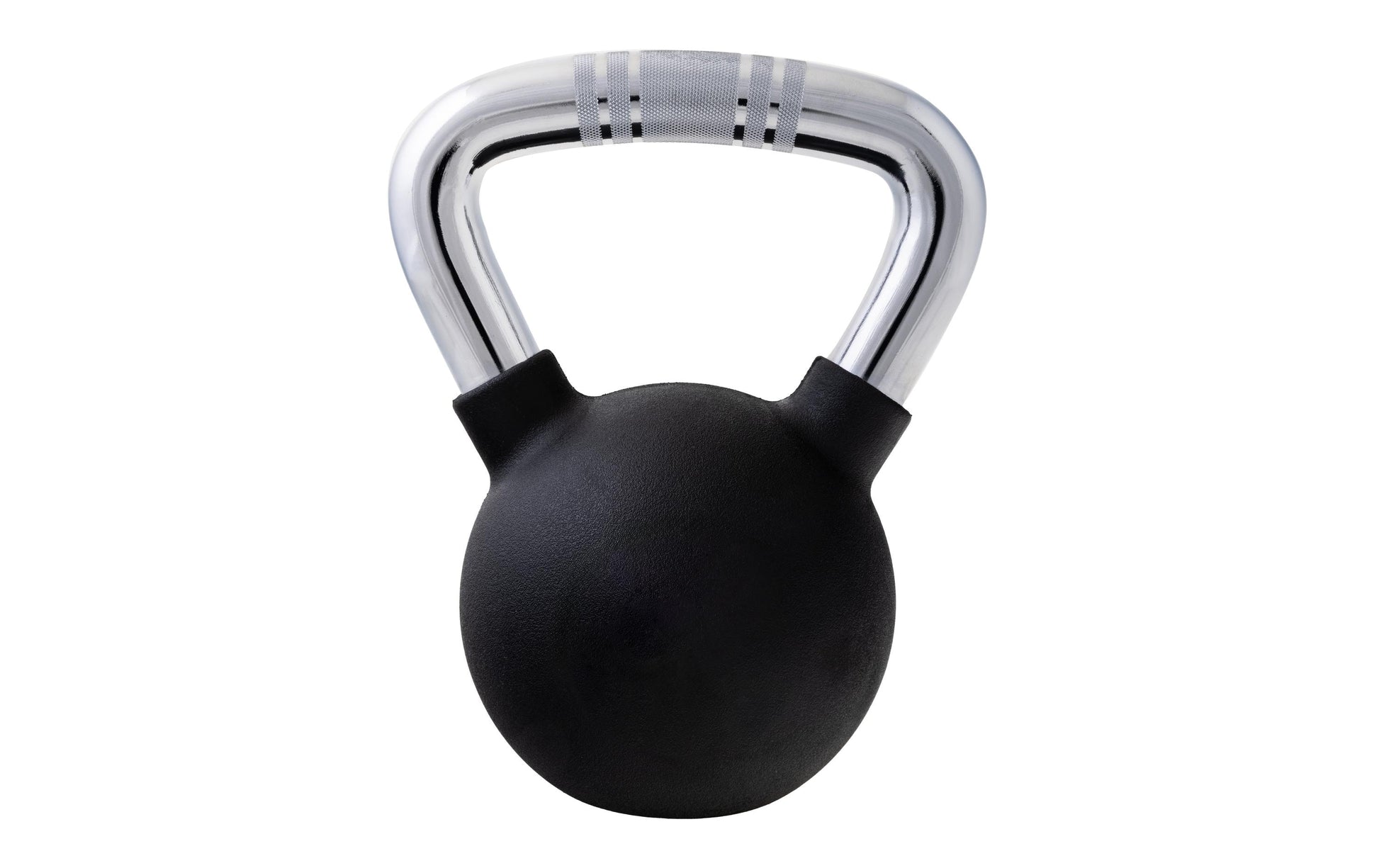 KOOR Kettlebell Standard, F02632, 16,0 cm × 16,0 cm × 24,5 cm, Vinyl, verchromt, Schwarz, 10 kg – 1 Stück
