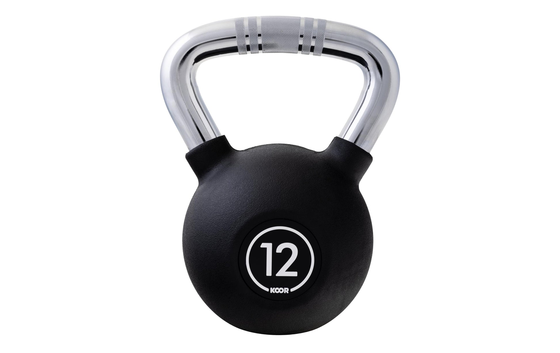 KOOR Kettlebell, 17 × 17 × 25,5 cm, Vinyl, Schwarz, 12 kg