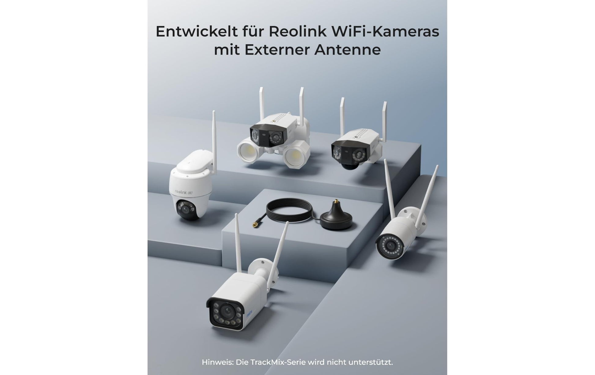 Reolink zubehör Reolink Antennenkabel – 3 m, Schwarz