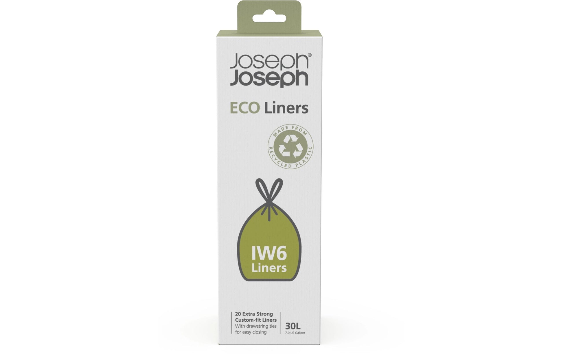 Joseph Joseph Kehrichtsack für IW6 – 30 l, mit Zugband, Recycling-Kunststoff, grau, 580 × 505 mm, 20 Stk
