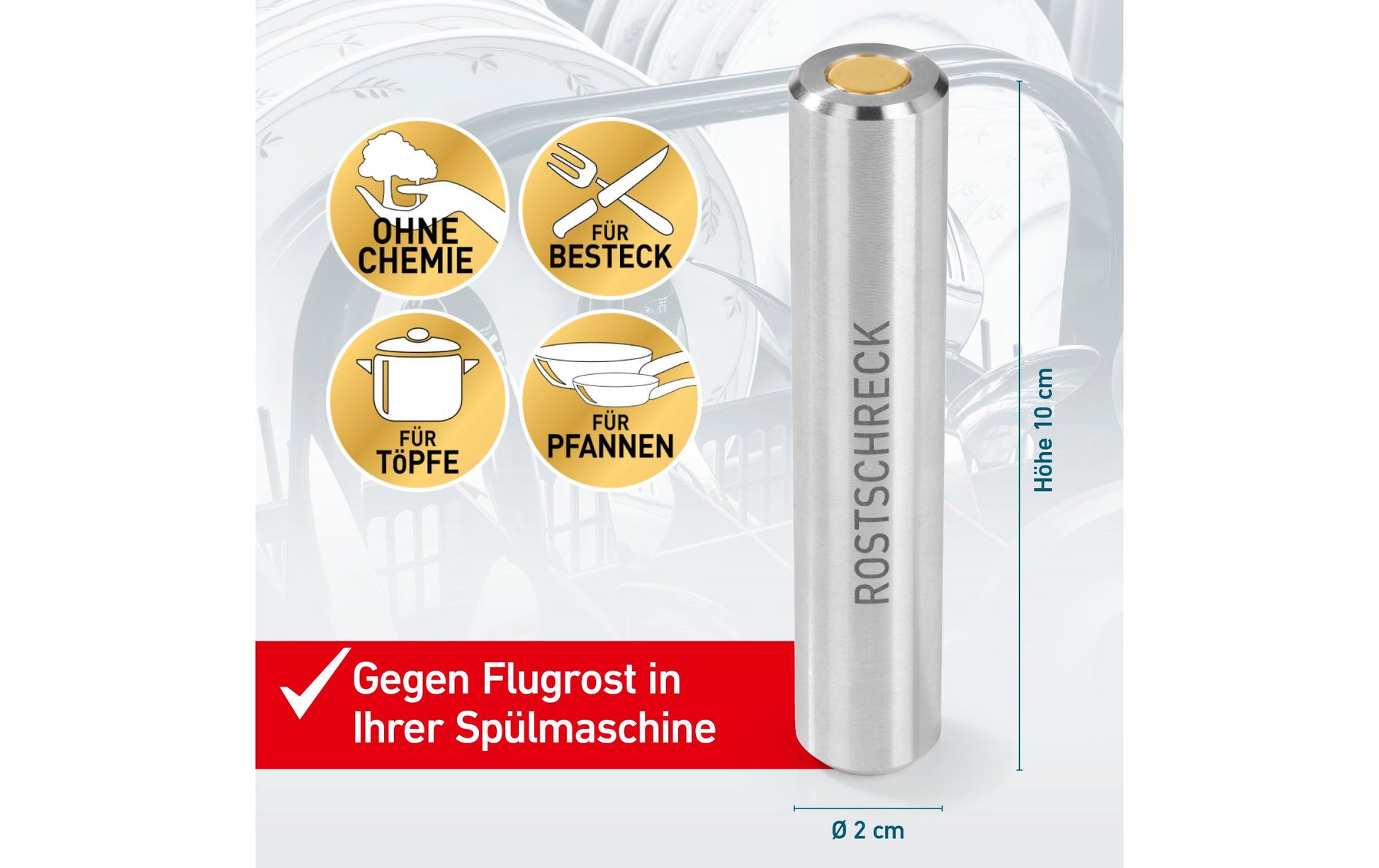 Rokitta Rostschreck Rost-Entferner für Küche – Sticks – 1 Stk.