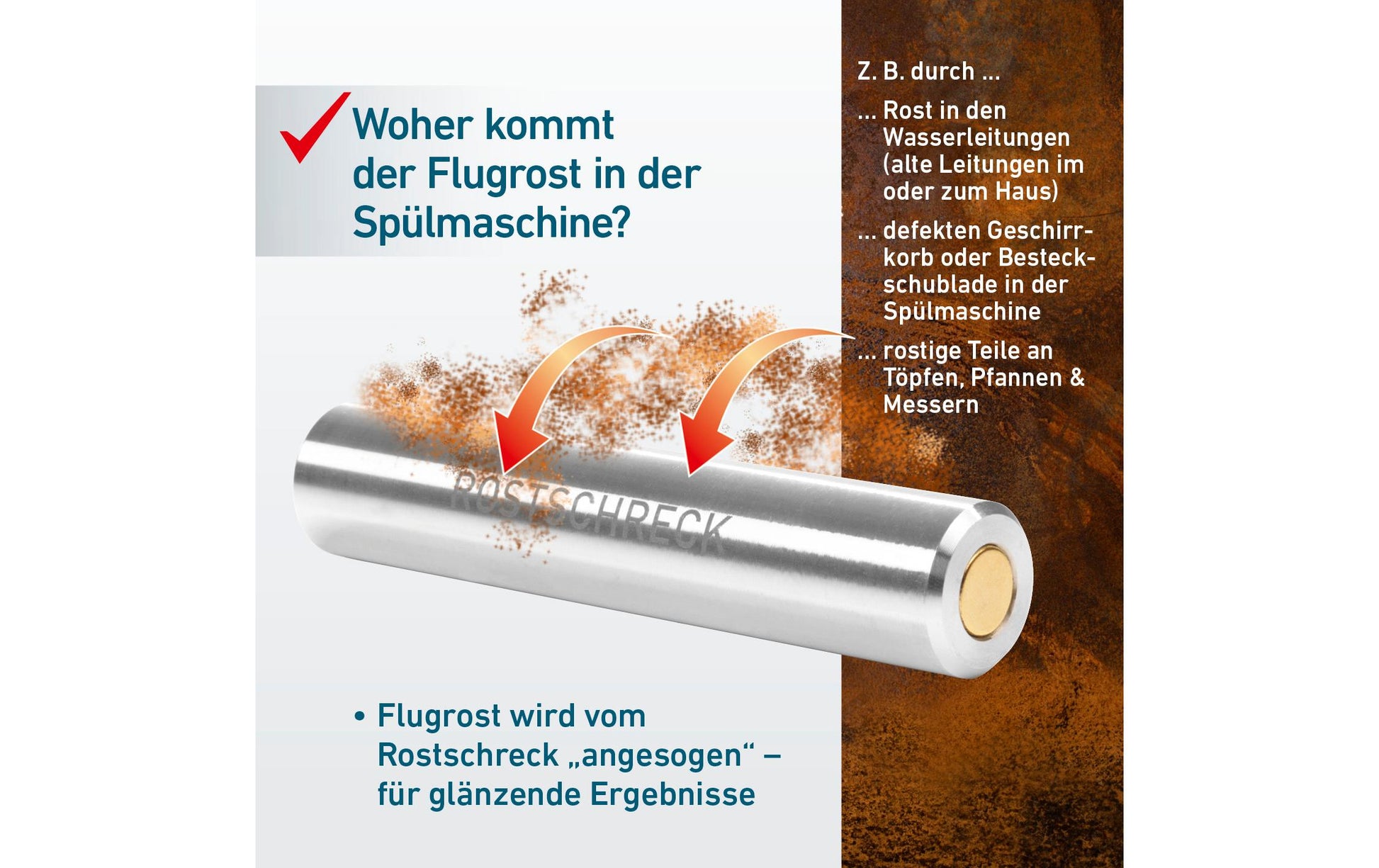 Rokitta Rostschreck Rost-Entferner für Küche – Sticks – 1 Stk.