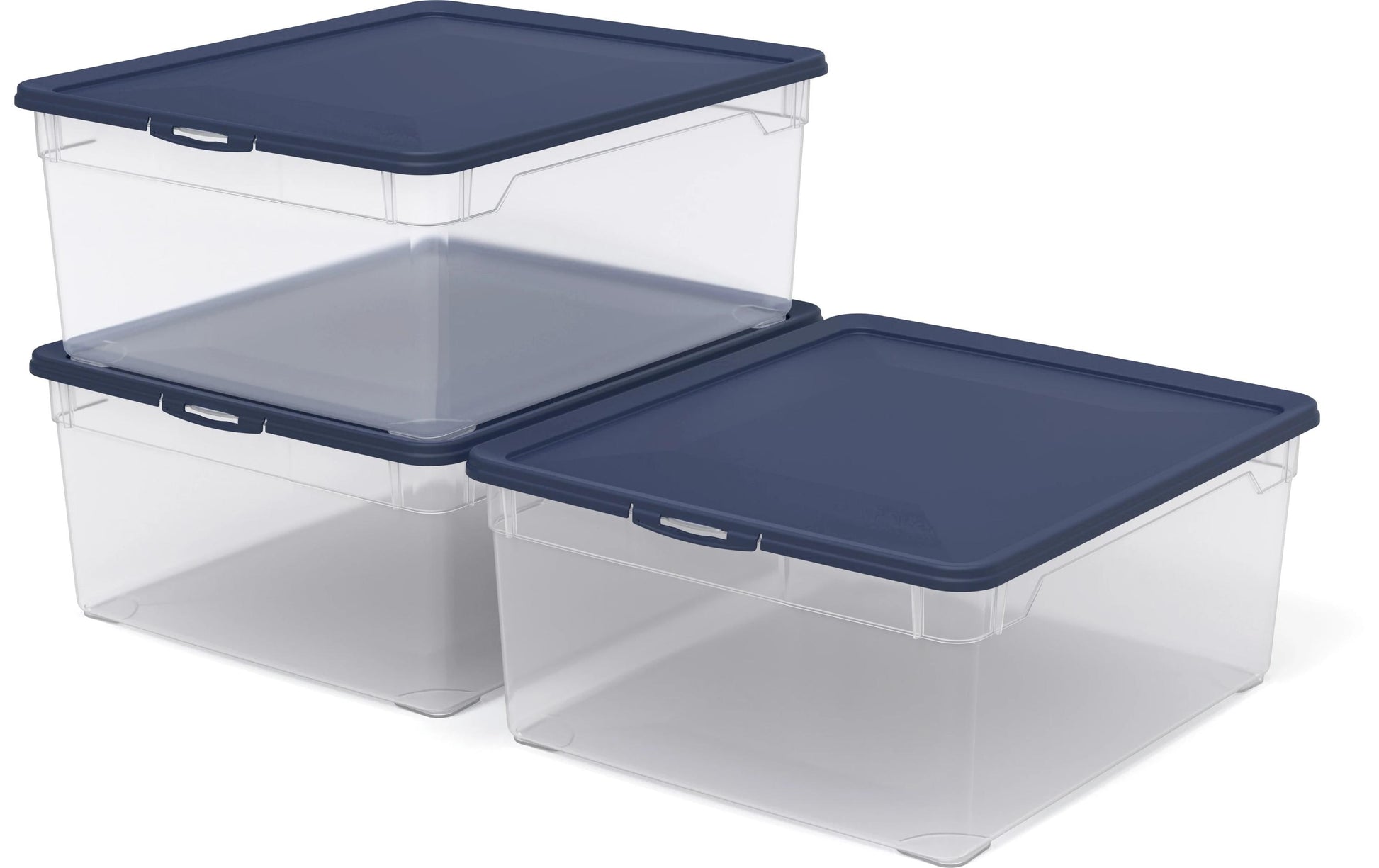 Rotho Aufbewahrungsbox – Kunststoff, Transparent, 40 × 17 × 33,5 cm – 5er-Pack