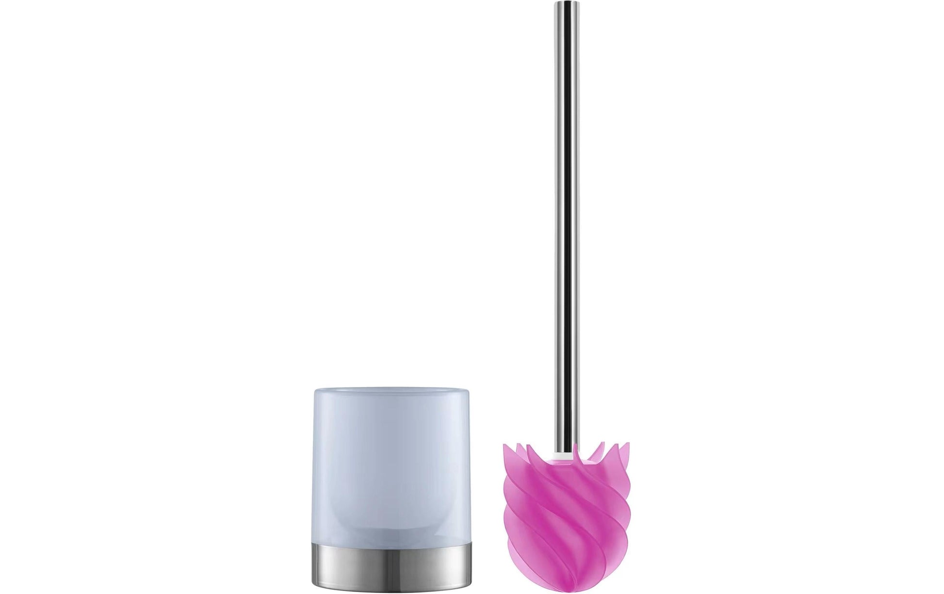 Loomaid WC-Bürstenset – Edelstahl, Rosa, H 38 cm, Ø 9,5 cm